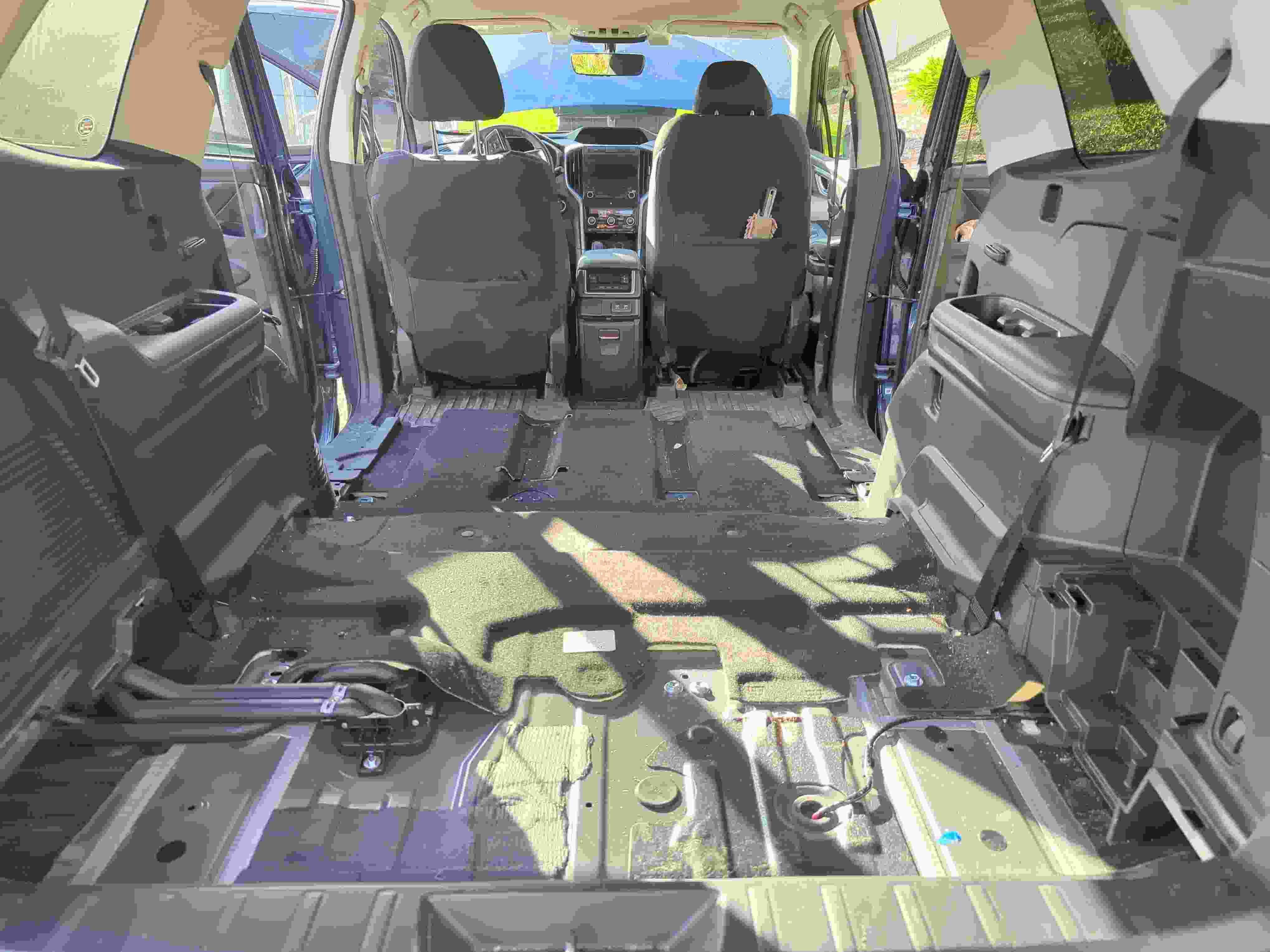 Car after taking out seats